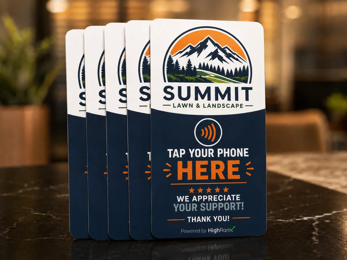 Custom branded Smart Tap Cards with NFC tap-to-review